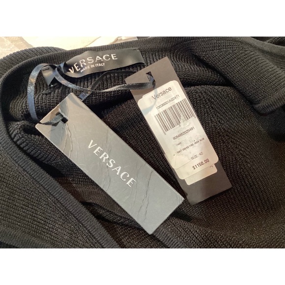 VERSACE RIBBED STRETCH KNIT DRESS - Picture 5 of 5